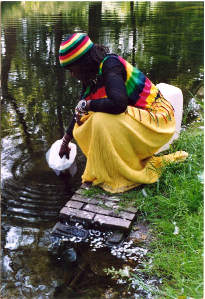 Women fetching water