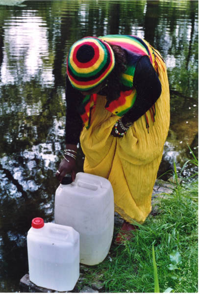 Women fetching water